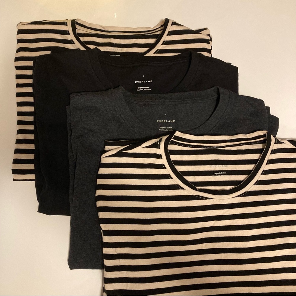 EUC Lot of 4 Everlane Box Cut Tees T-Shirts - L